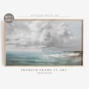 Samsung Frame TV Art, Summer Seascape Painting, Ocean Frame TV 4k, Summer Art for TV, Instant Digital Download| TV49