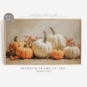 Samsung Frame TV Art, Pumpkin Painting, Instant Download, Fall Art for Samsung Frame, Pumpkins Art, Samsung Art TV, Digital Download |T168