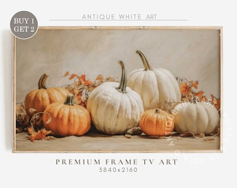 Samsung Frame TV Art, Pumpkin Painting, Instant Download, Fall Art for Samsung Frame, Pumpkins Art, Samsung Art TV, Digital Download |T168