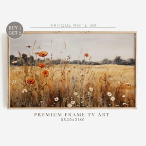 Fall Wildflowers Vintage Frame TV Art, Autumn Art for TV, Wildflower Art, Autumn Aesthetic Decor, Digital Download Frame TV Art | TV73