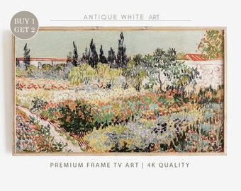 Samsung Frame TV Art, Van Gogh Spring Garden, Warm Tone Oil Painting, Farmhouse Wall Decor, Digital Download Frame TV Art | TV02