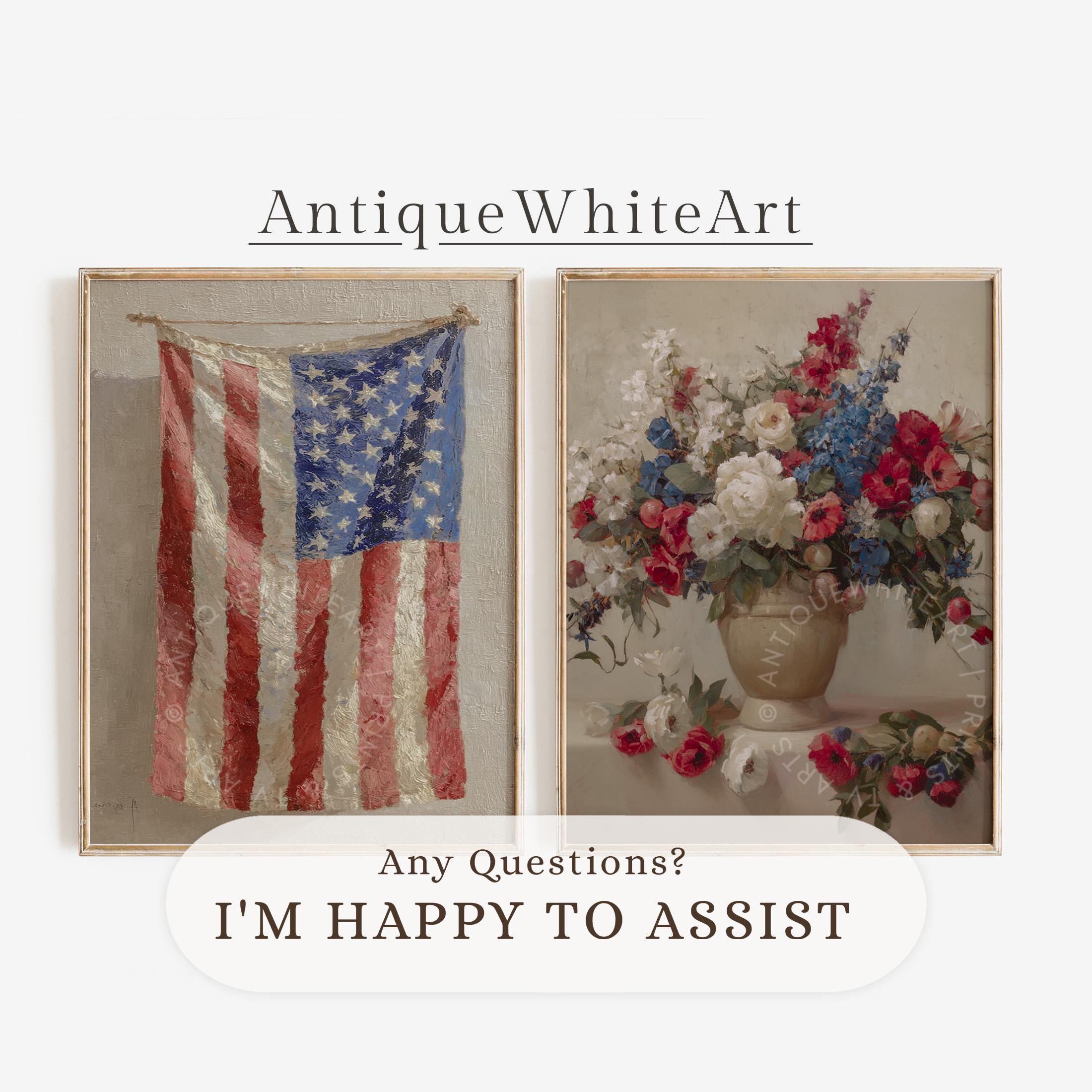 Printable Independence Day Wall Art Set of 6, 4th of July Painting ...