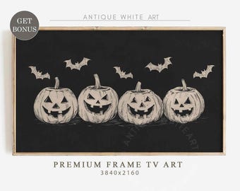 ハロウィーンのカボチャのフレームのテレビアート、ジャックオー