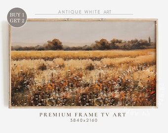 Autumn Wildflowers Frame TV Art, Farmhouse Art for TV, Fall Cottagecore Art, Samsung Frame TV Art, Autumn Decor, Digital Download | TV11