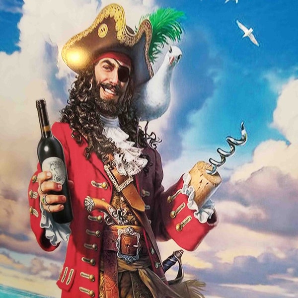Captain Morgan pirate pub sign large 24in liquor advertising