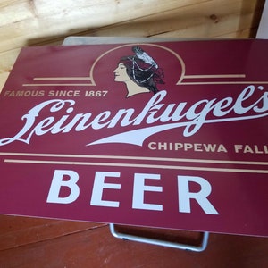 Leinenkugels beer sign large 24in metal sign bar display