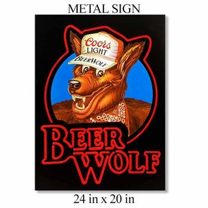 COORS BEER WOLF Beer Sign - Etsy