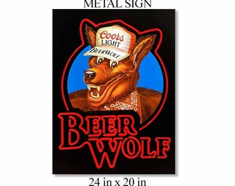 Señal de cerveza COORS BEER WOLF