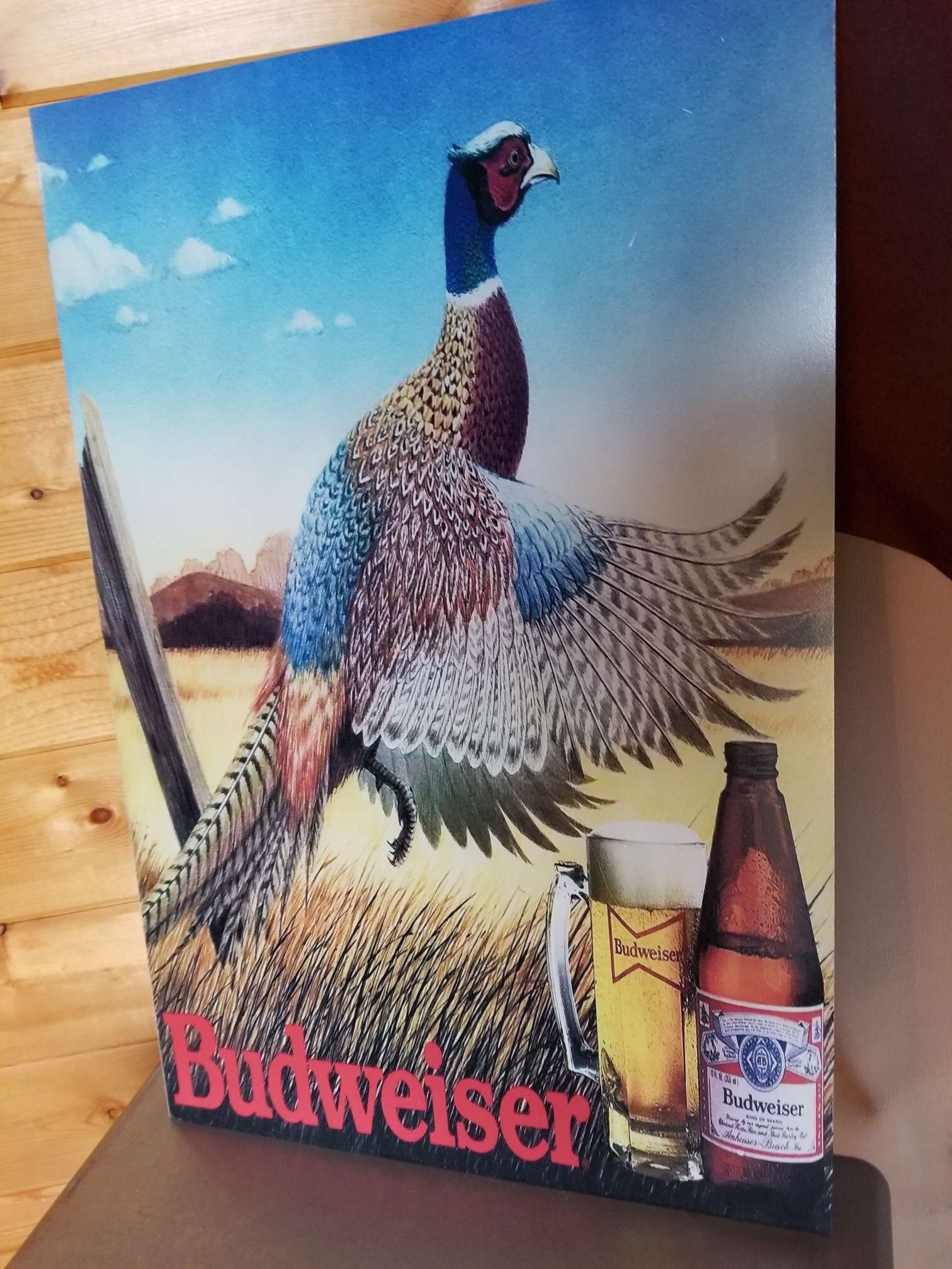Budweiser Beer Pheasant Sign 24in Large Bar Display - Etsy