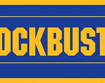 Blockbuster sign blockbuster video metal display, home cinema, wall art movie gift for movie lovers