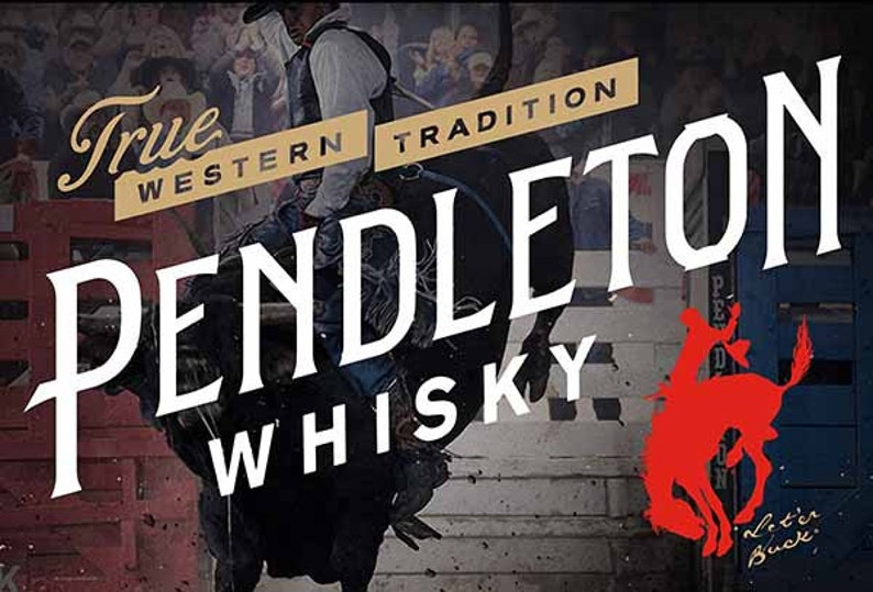 Pendleton Rodeo Sticker Pendleton WHISKEY Sign Rodeo Arena Cowboy Party Decor Bar Display - Etsy