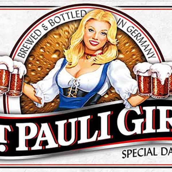 St Pauli girl beer sign bar display large pub decor