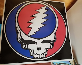 Grateful Dead skull sign large metal display 24in