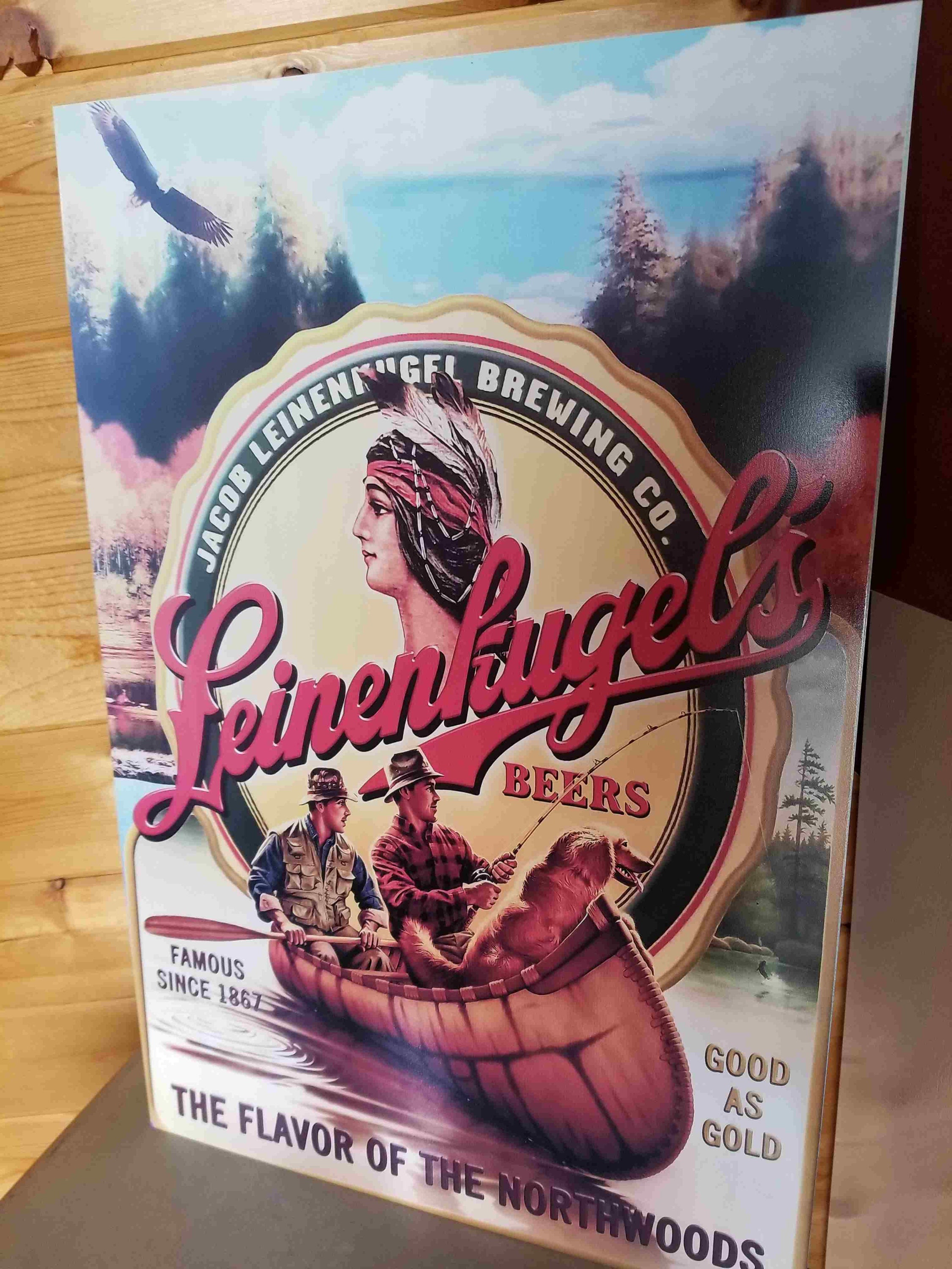 Chapeau Seau Leinenkugel's Blanc – Toile Polyester, Brodé, Protection UV, Neuf