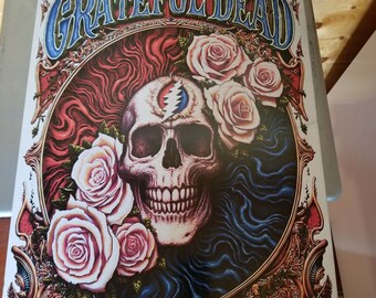Grateful Dead skull sign large metal display 24in nice