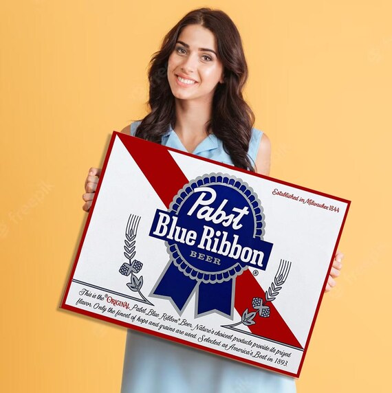 PABST BLUE RIBBON Beer Sign Bar Display Man Cave - Etsy