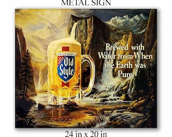 Vintage Beer Sign, Old Style Beer Light, Man Cave, Gifts for Him