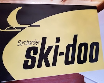 Ski Doo sign large 24in metal sign man cave snowmobile display