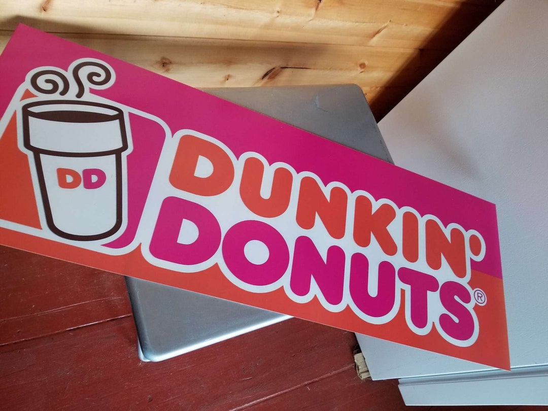 Dunking Donuts Sign Coffee Shop Display Large Metal Store