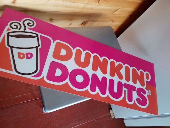 Dunking Donuts Sign Coffee Shop Display Large Metal Store