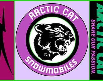 Schneemobil Metall Arctic Cat große 24-Zoll-Schild Schneemobil Anzeige Mann Höhle Geschenk