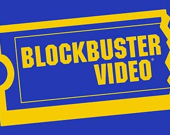 Blockbuster sign blockbuster video metal display, home cinema, wall art movie gift for movie lovers