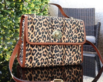 Vintage Leopard Print Leather Bag 80s Fuzzy Cheetah Print Shoulder Bag  Leopard Print Faux Fur Bag Black Vintage Satchel - Etsy