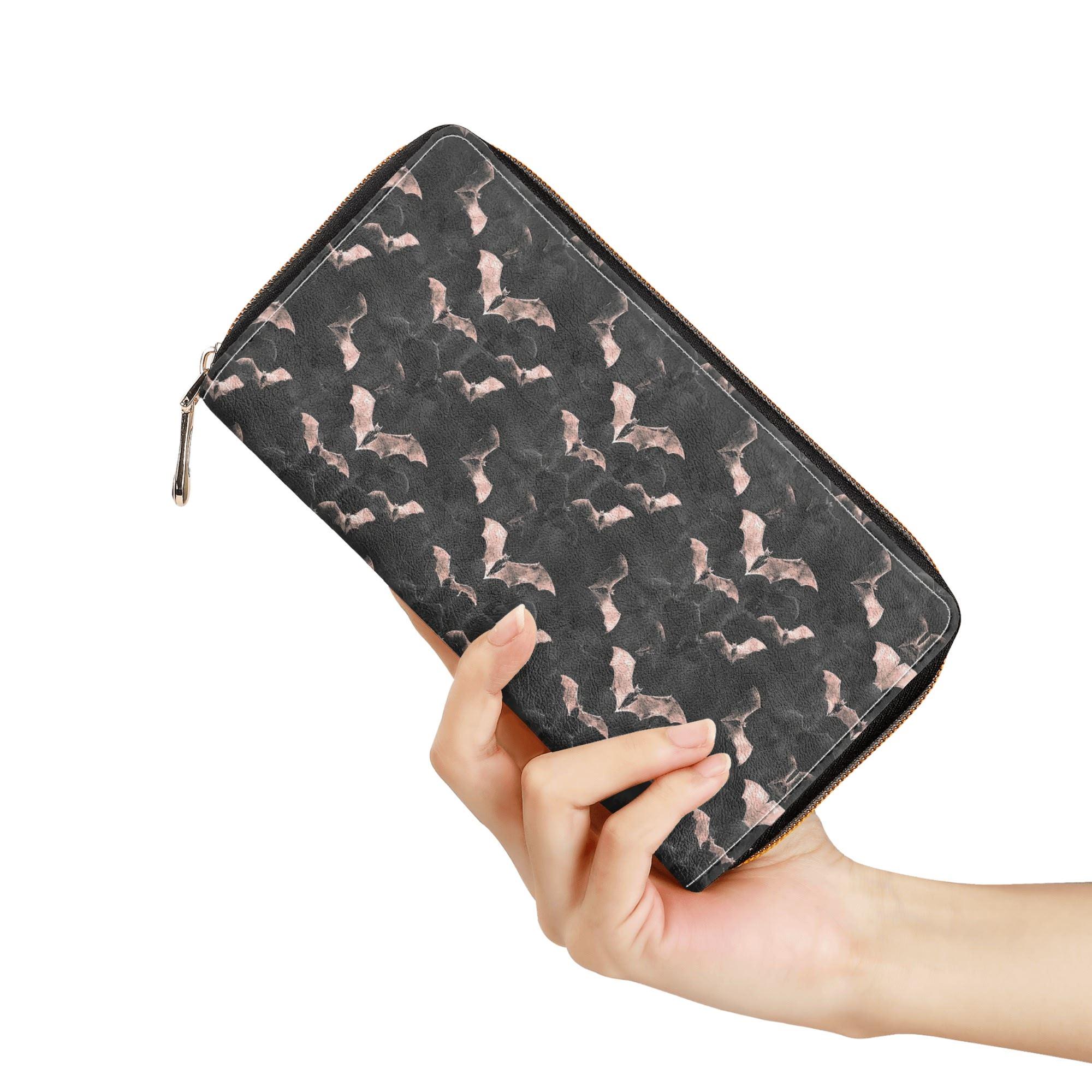 Porte-monnaie En Cuir En Forme De Chauve-souris - Style Gothique Fait Main - Ailes Repliables - Avec Clip Porte-clés - 7