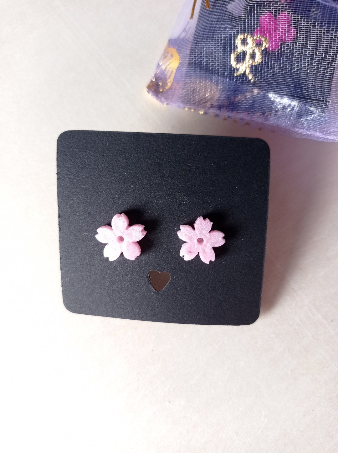Paire De Clous D'oreilles Anciens Argent - Fleur De Lys Royaliste, 13x10 Mm, Occasion