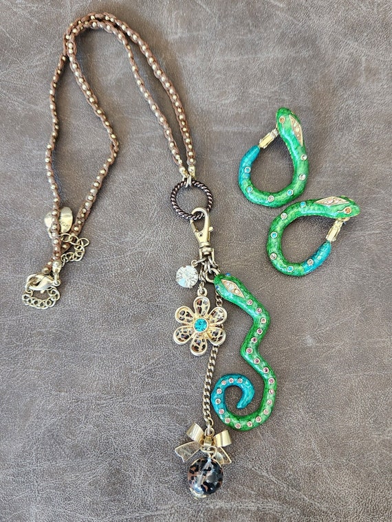 Betsey johnson snake necklace clearance