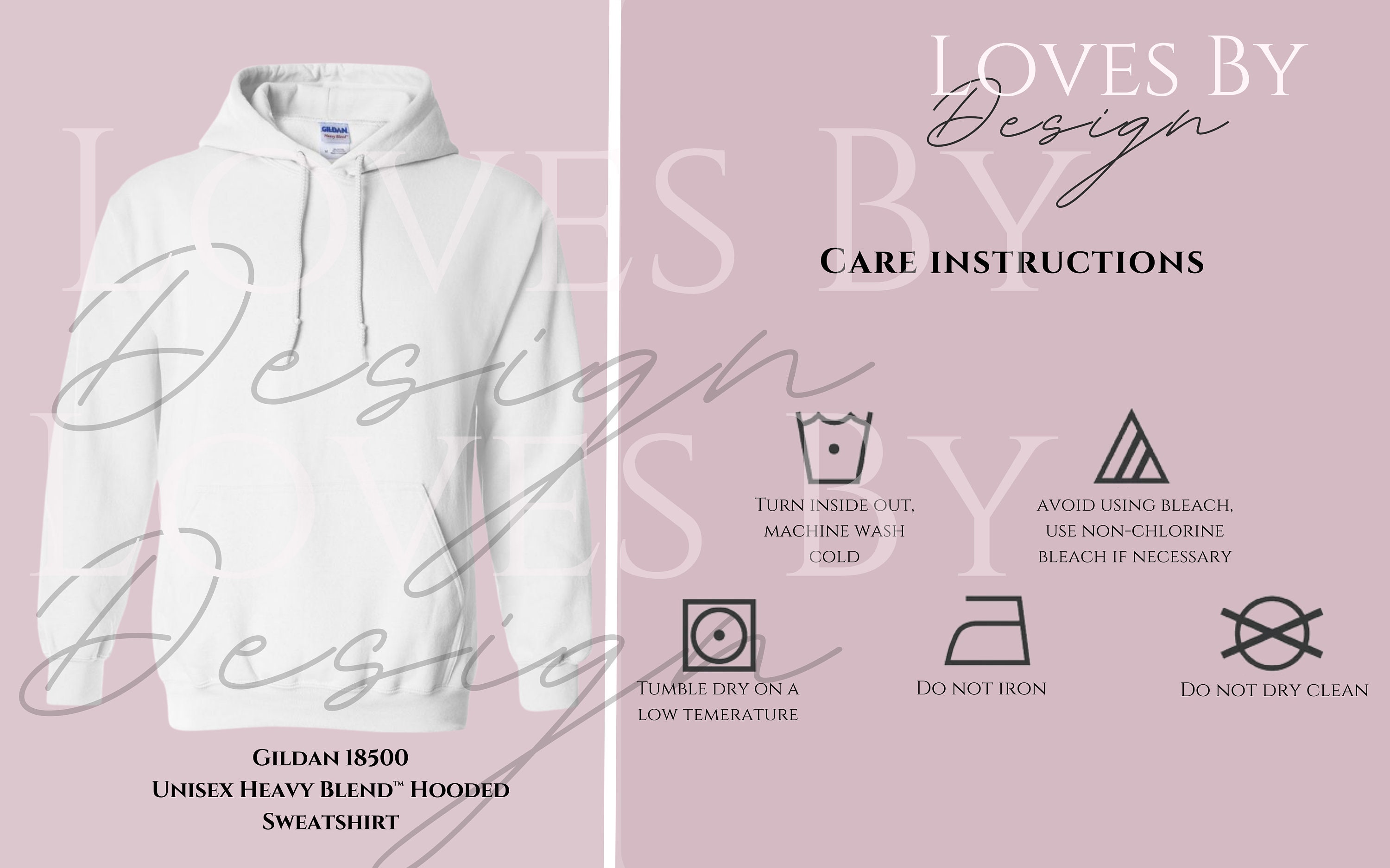 Gildan 18500 Size Chart, Gildan 18500 Bundle, Unisex Size Chart, Hoodie