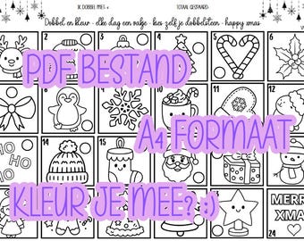 PDF - Colorear y guardar el adviento navideño