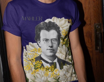 Gustav Mahler, classical composer shirt, classical music t-shirt, music teacher shirt, French horn player, brass player, orchestra teacher