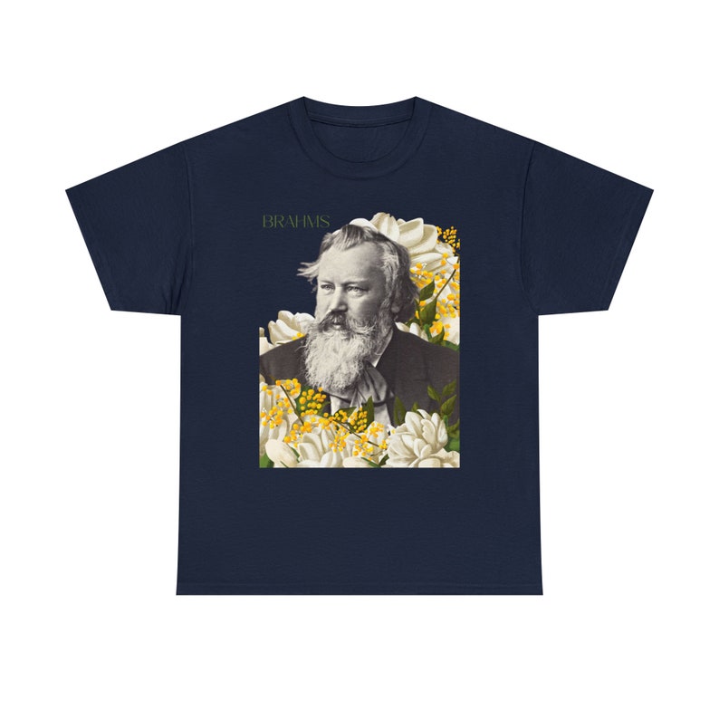 Johannes Brahms T-Shirt: Floral Design, Music Lover Gift image 5