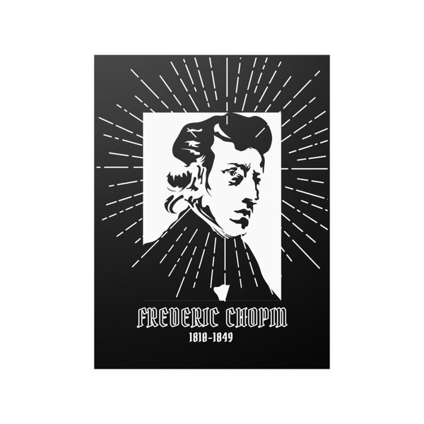 Chopin Poster, classical music poster, classical music gift, classical composer