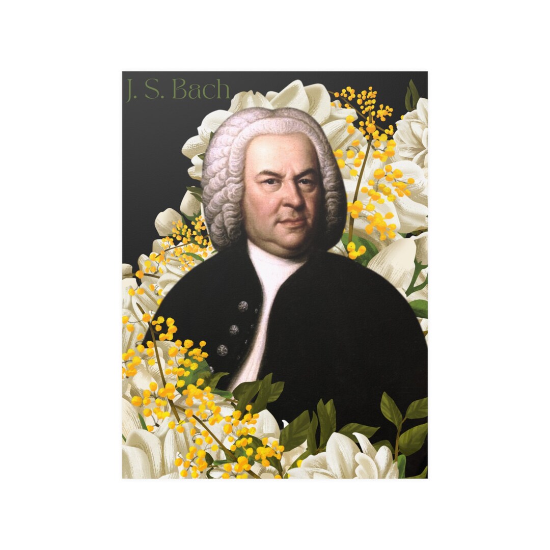 Johann Sebastian Bach Portrait, Music Teacher Gift, Classical Music ...