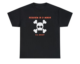 Mozart Requiem T-Shirt, Music Teacher Gift, Skull & Crossbones