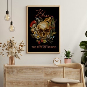 Stravinsky poster,Macabre skull, Rite of Spring, classical music poster,classical music art, classical music gift,