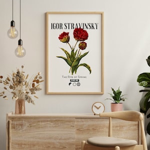 Large Format Stravinsky poster, Rite of Spring Poster, music classroom decor, music teacher gift, classical music print, classical music art