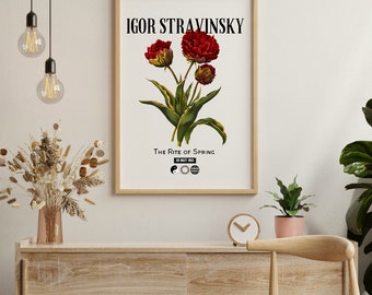 Stravinsky Rite of Spring Poster: Botanical Music Classroom Art