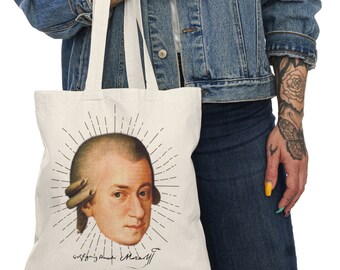 Mozart Portrait Tote Bag: Classical Music Gift