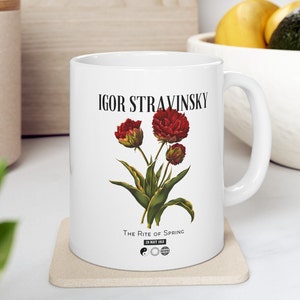 Stravinsky Mug, music teacher gift, classical music mug, music teacher mug, Rite of Spring mug, classical music gift, Igor Stravinsky art