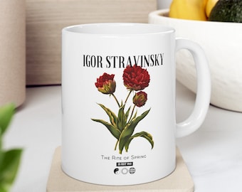 Stravinsky Mug, music teacher gift, classical music mug, music teacher mug, Rite of Spring mug, classical music gift, Igor Stravinsky art