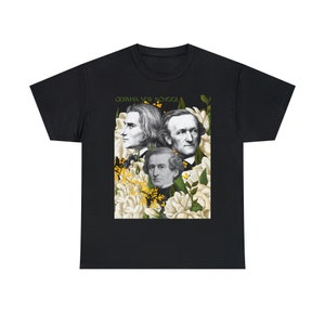 Deutsche klassische Musik t-shirt, Musiklehrer Shirt, deutsche neue Schule, Orchester-Shirt, klassischer Musiker Geschenk, Liszt, Wagner, Berlioz