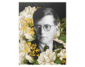 Shostakovich Portrait Poster: Classical Music Art Print