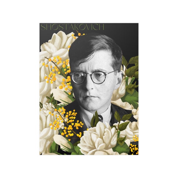 Shostakovich Portrait Poster: Classical Music Art Print