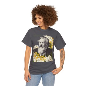 Johannes Brahms T-Shirt: Floral Design, Music Lover Gift image 9