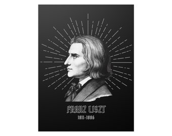 Franz Liszt Poster: Classical Music Portrait Art