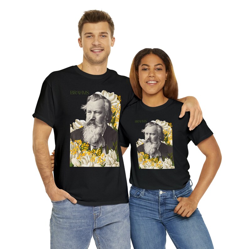 Johannes Brahms T-Shirt: Floral Design, Music Lover Gift image 8
