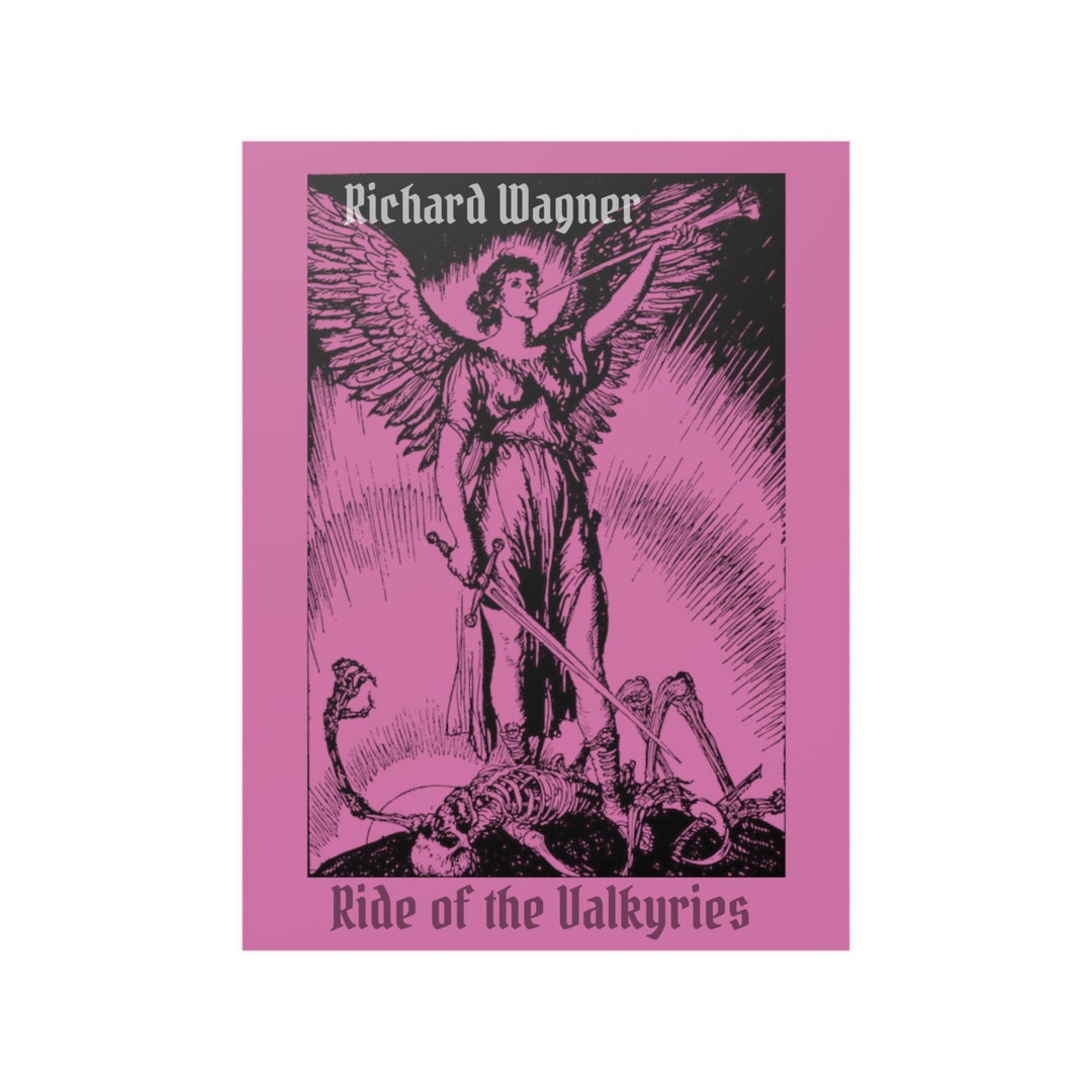 Wagner Ride of the Valkyries Poster pink, Music Poster, Classical Music Poster, Music Gift